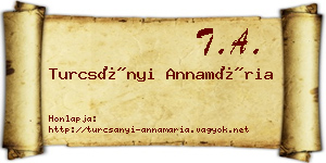 Turcsányi Annamária névjegykártya