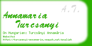 annamaria turcsanyi business card